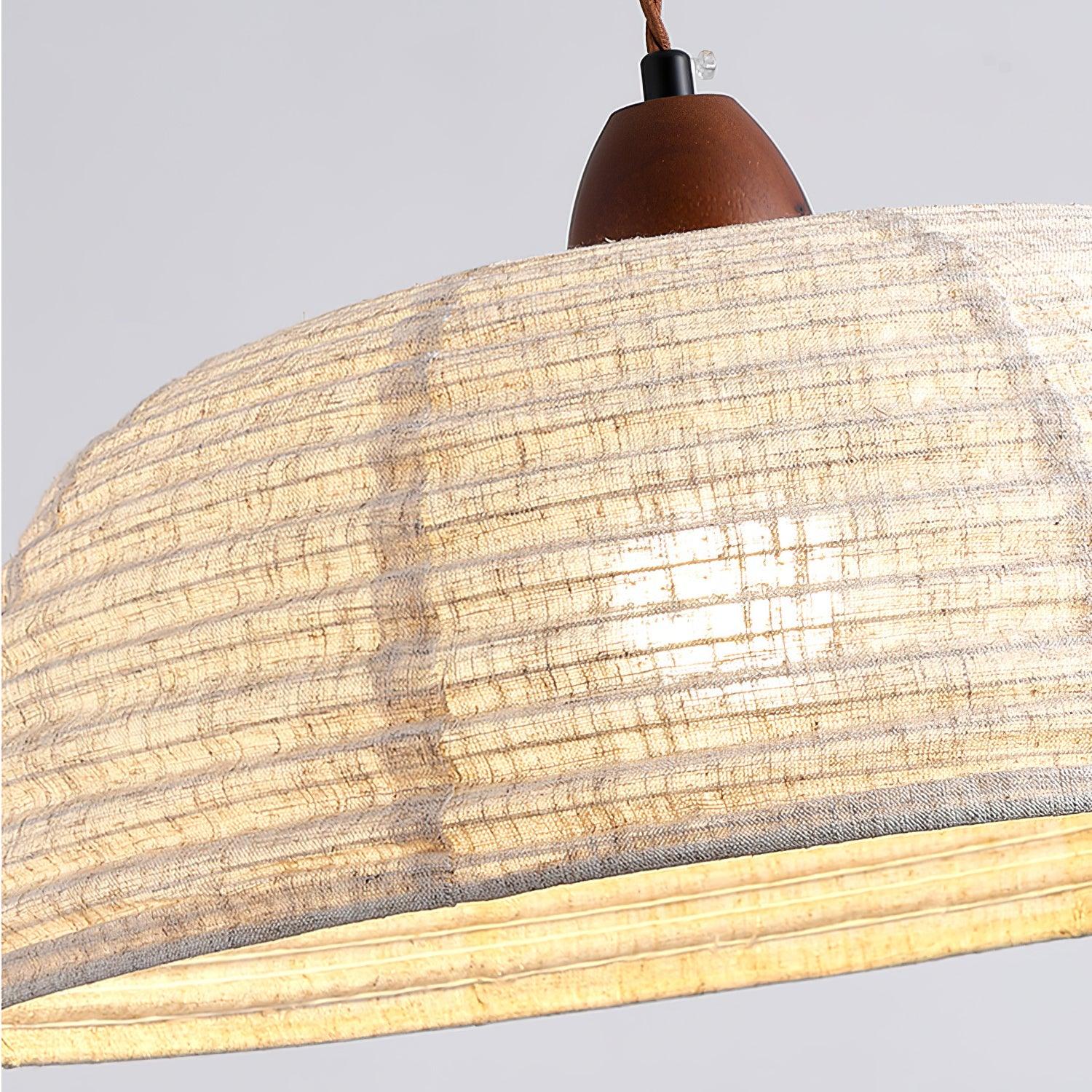 Fabric Pendant Light  Natural Wood Trim Design - Product detail 19