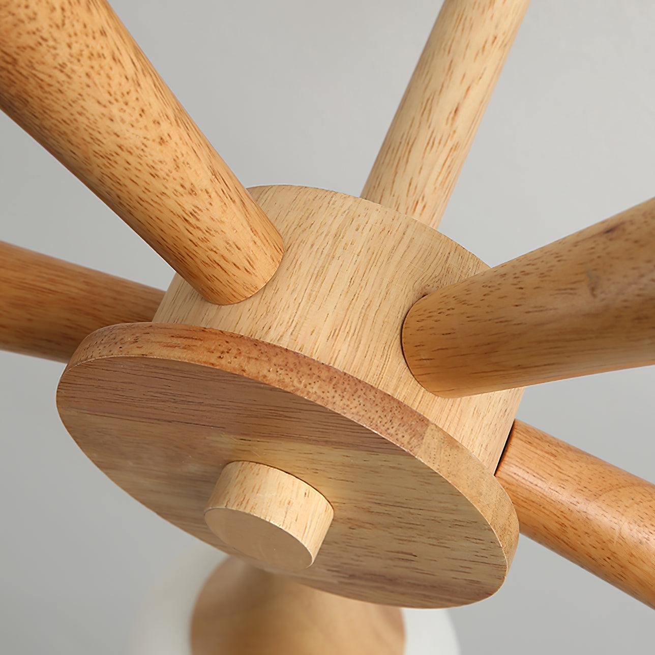 Modern Wooden Ceiling Light  Triple Globe Glass Shades - Product detail 17