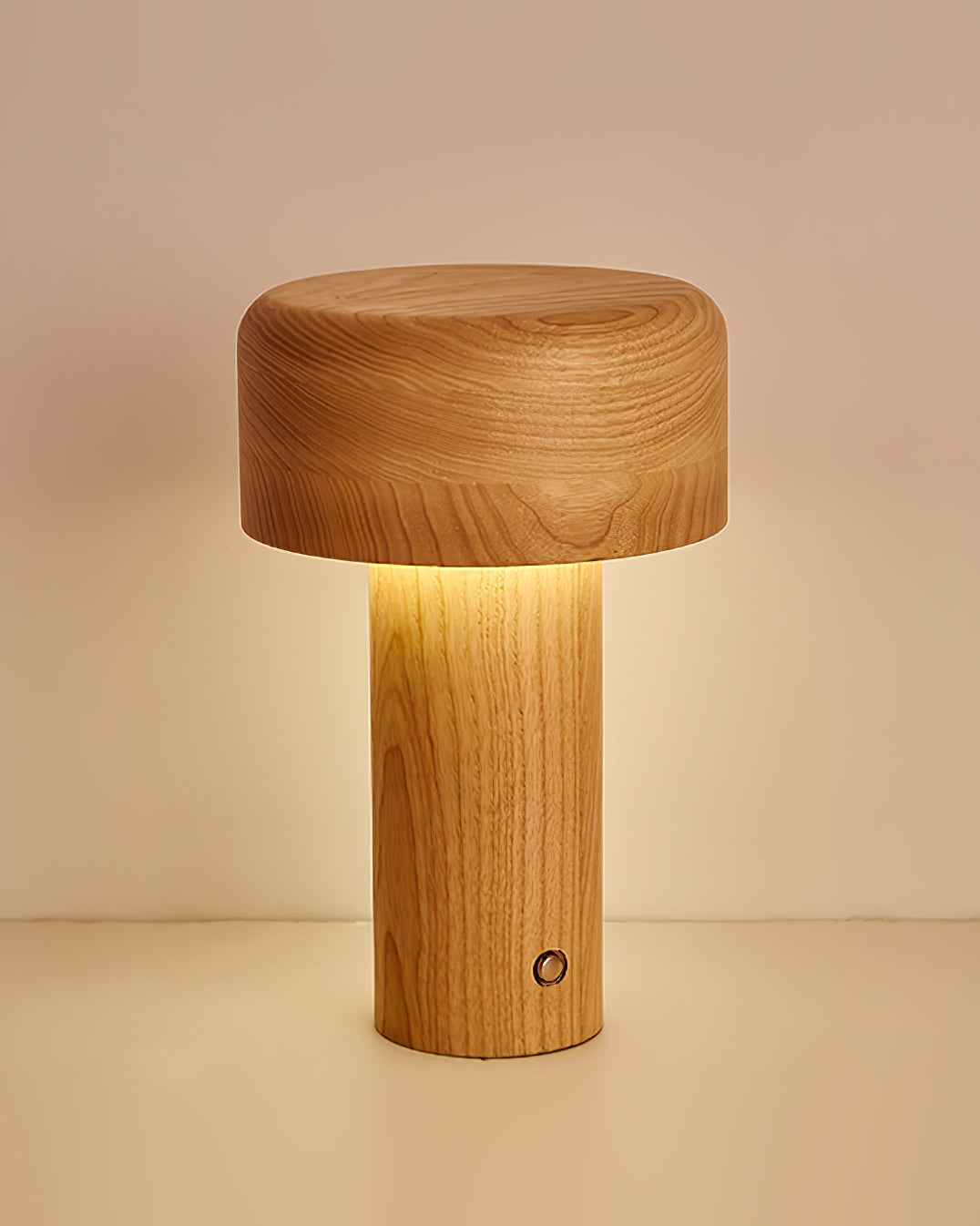 Modern Wooden Table Lamp Natural Ash Mushroom Design - Product detail 16