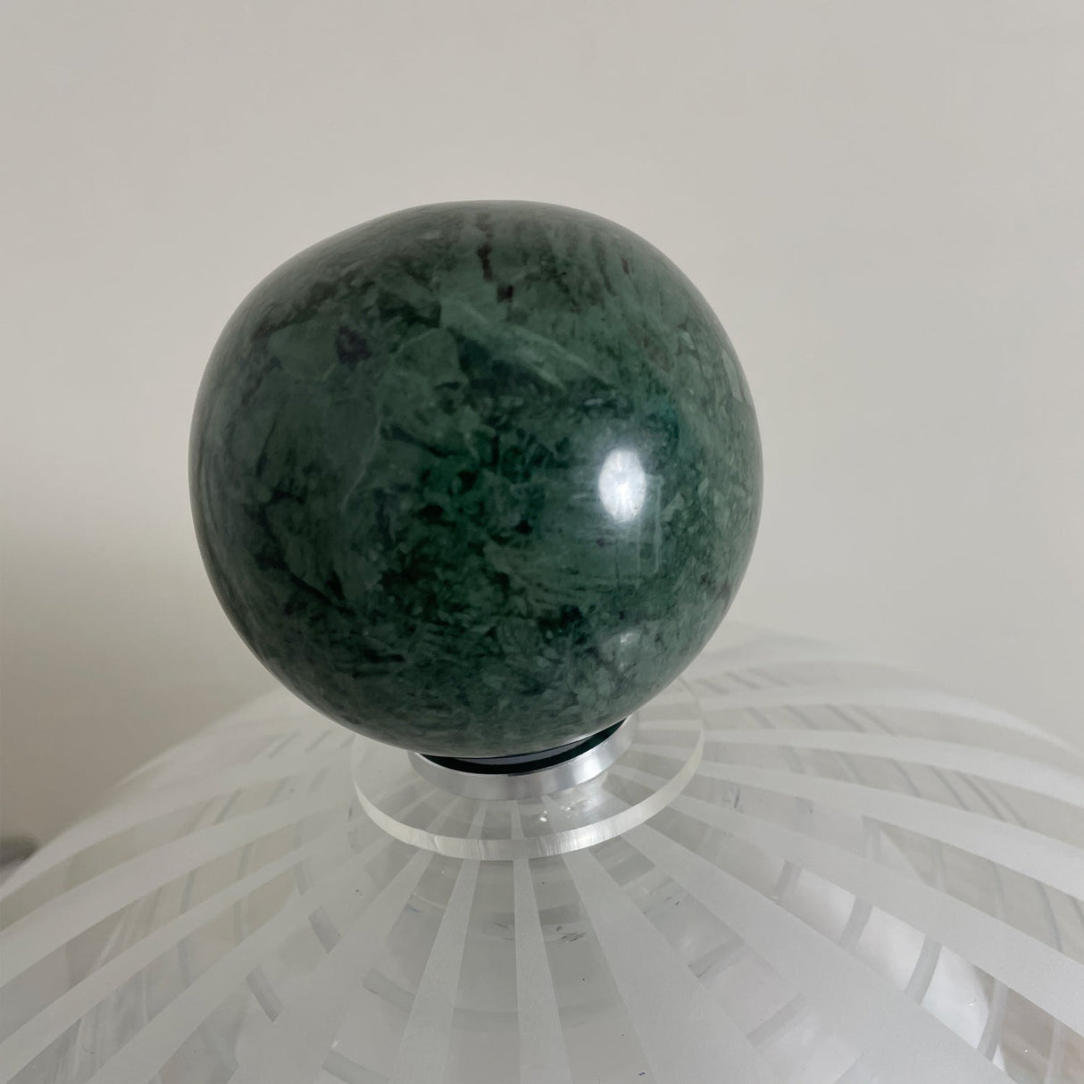 Modern Marble Table Lamp Green Base Glass Dome Design - Product detail 11