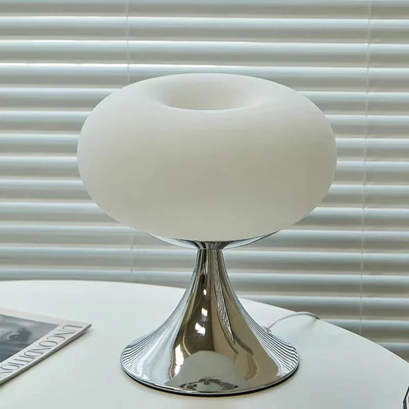 Vintage Table Lamp Glass Stone Mushroom Design - Product detail 4