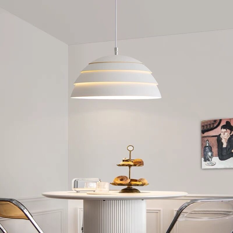 Modern Pendant Light Black Dome Layered Design - Product detail 5