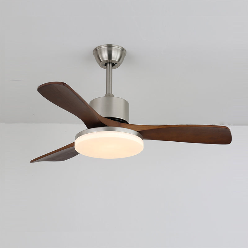Modern Wooden Ceiling Fan Brushed Nickel LED Light Kit - Product detail 17