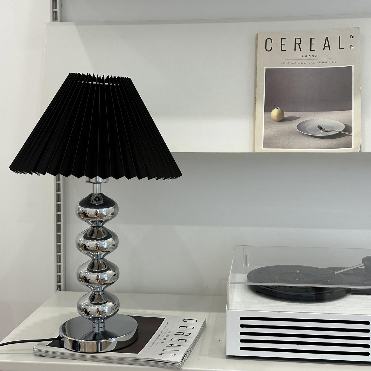 Modern Table Lamp Chrome Stacked Spheres Base - Product detail 19