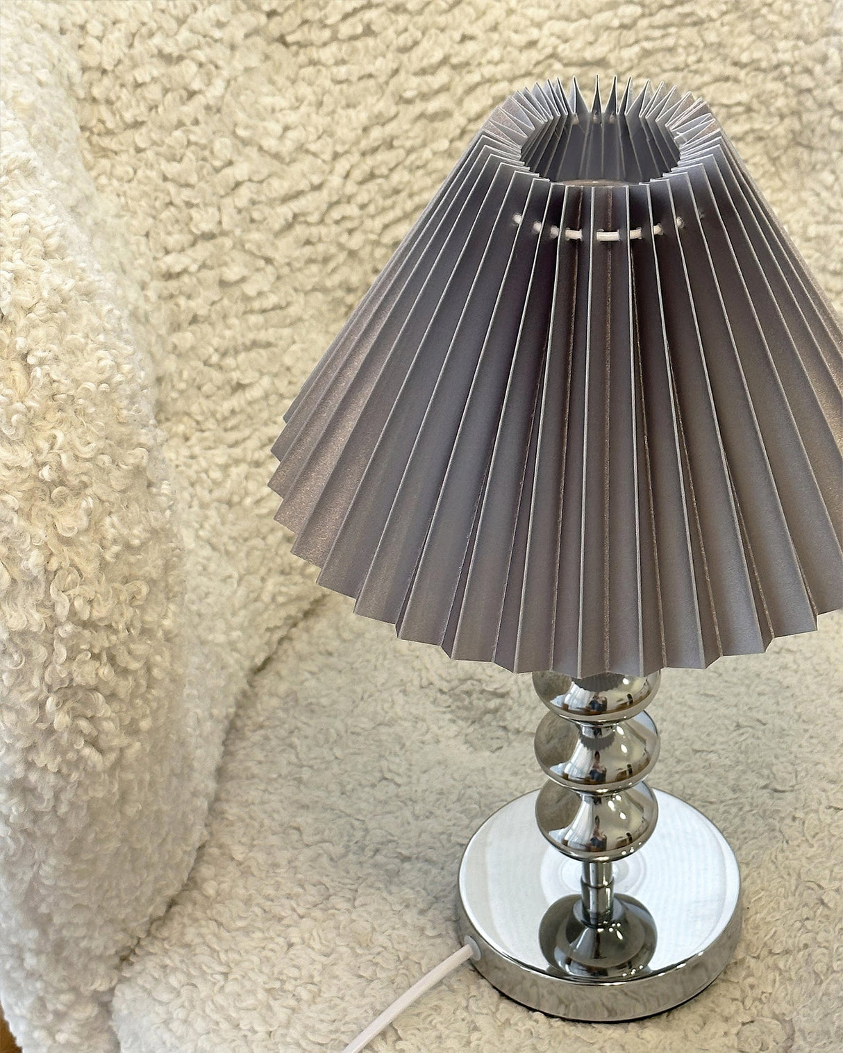 Modern Table Lamp Chrome Stacked Spheres Base - Product detail 9