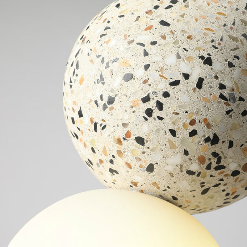 Modern Pendant Light Terrazzo Globe Glass Shade - Product detail 6