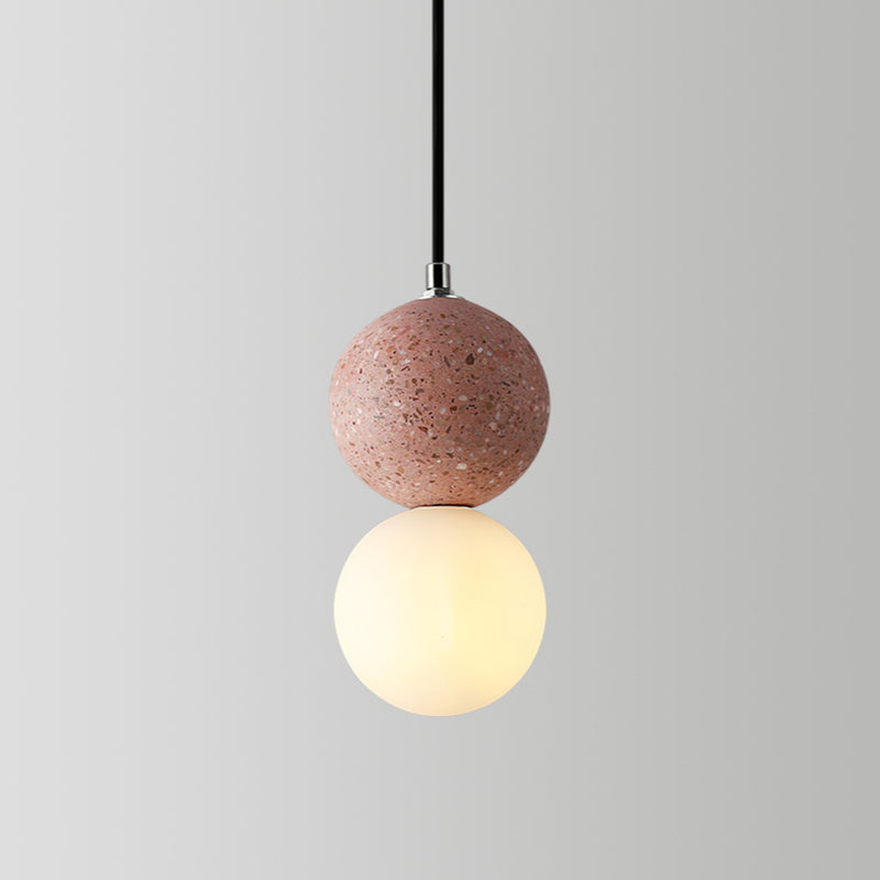 Modern Pendant Light Terrazzo Globe Glass Shade - Product detail 10