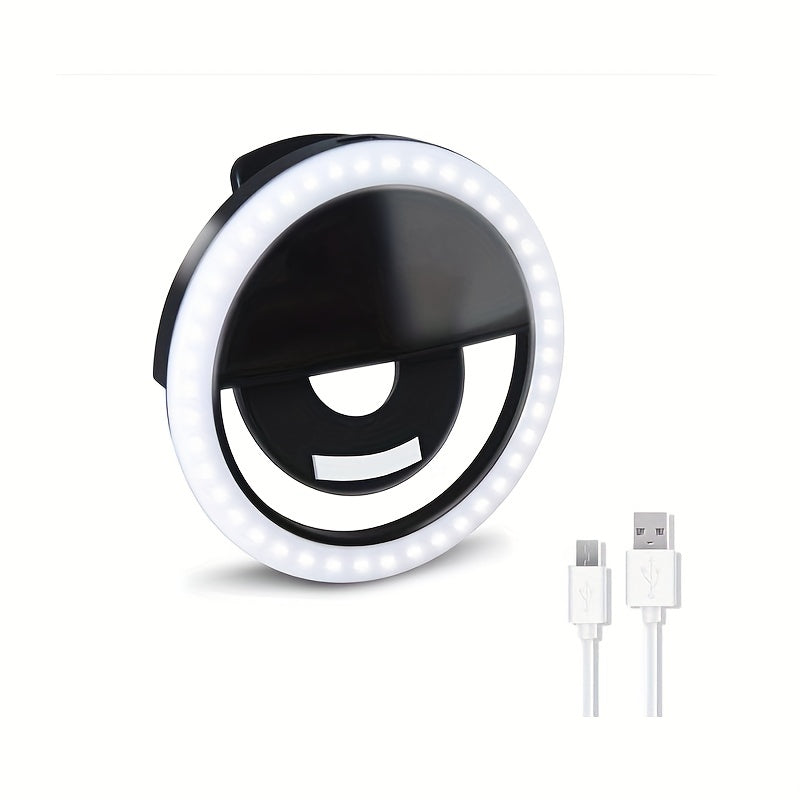 LED Ring Light  Portable USB Rechargeable Selfie Illumination - Product detail 5