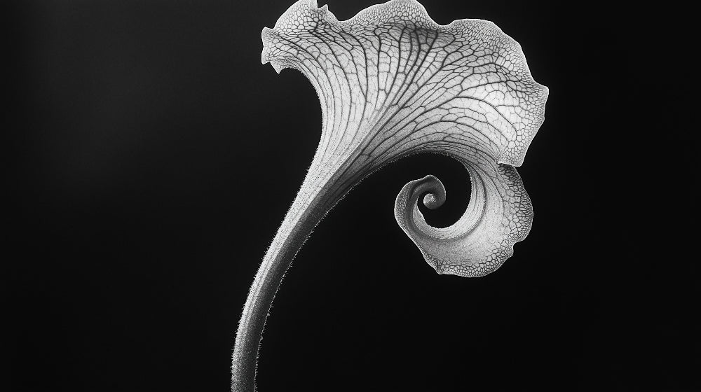 Abstract floral wallpaper design file showing detailed monochrome spiral pattern