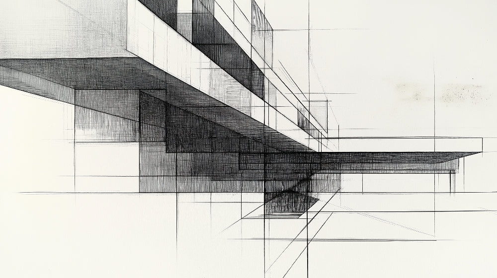 Architectural Line Drawing design file showing precise geometric pattern and structural elements
