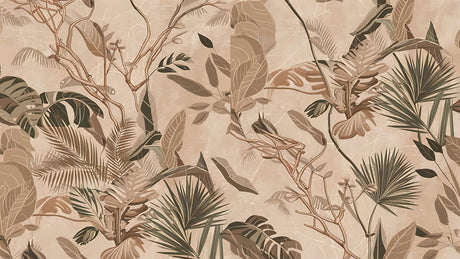 Terracotta abstract art deco design file showing fluid shapes and organic pattern