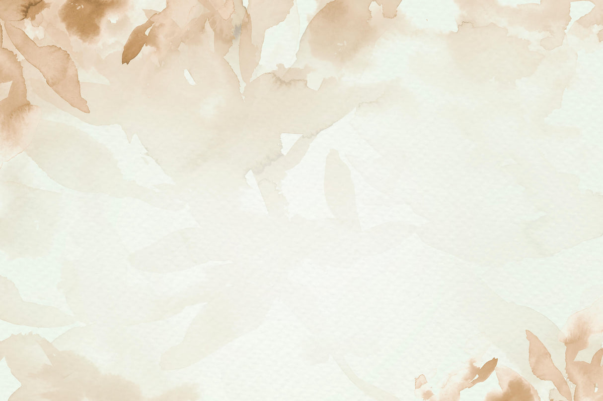 Beige watercolor leaves design file showing delicate pattern details and subtle color transitions