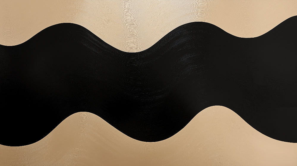 Black and beige wave pattern design file showing fluid curves and sophisticated movement