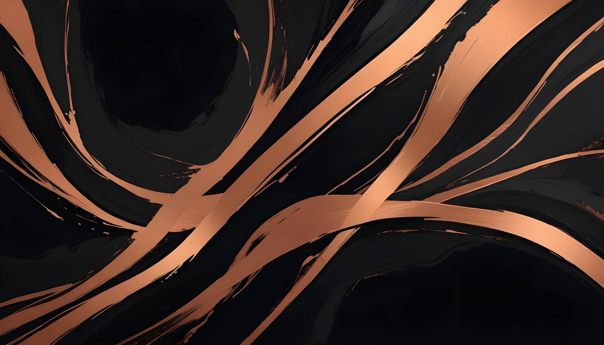 Design file of black and copper abstract brushstroke pattern showing intricate details