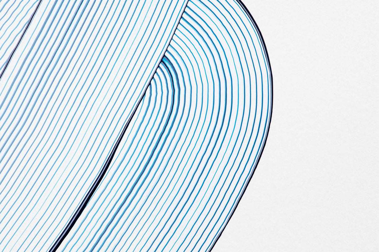 Blue linear wave pattern design file showing precise line work and wave movement