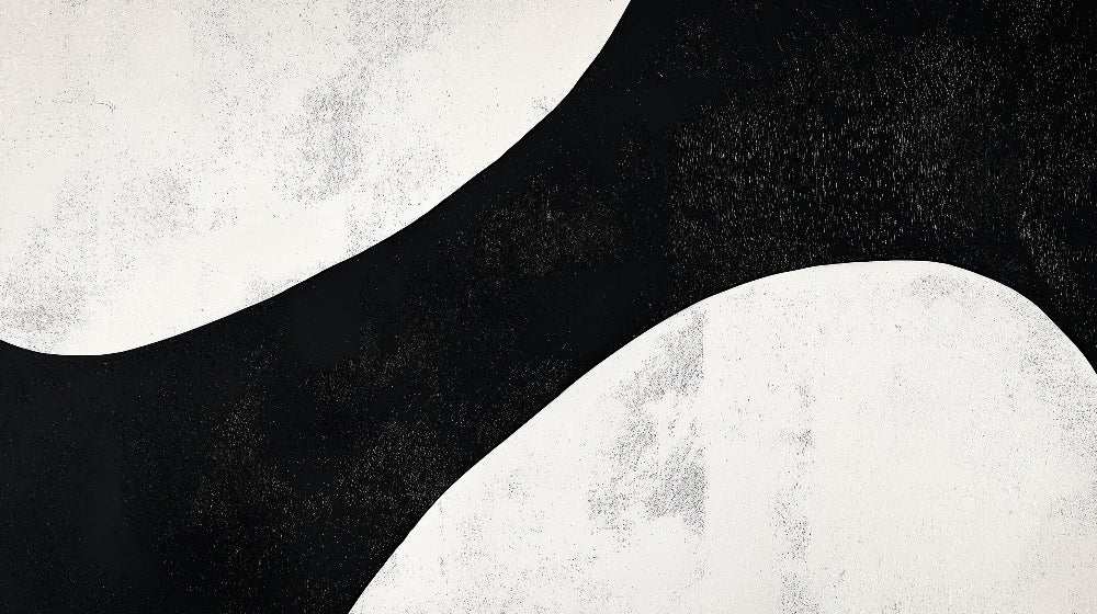 Black and white abstract wallpaper design file showing fluid curved pattern