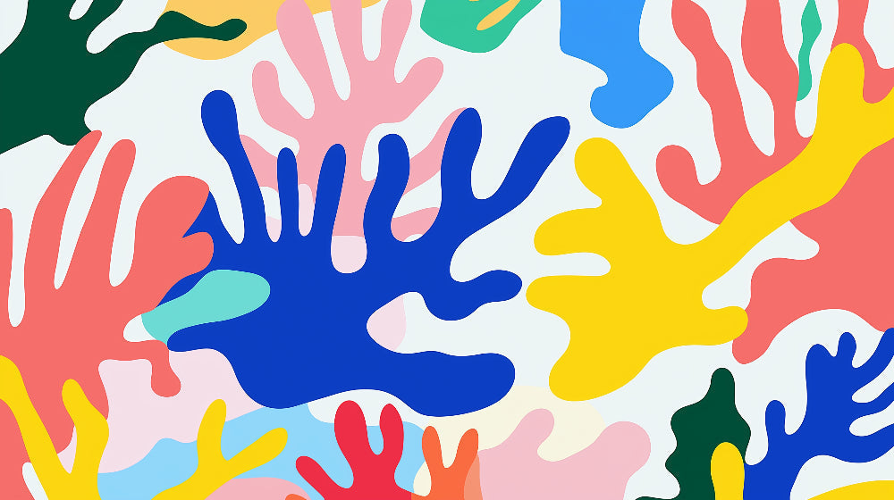 Colorful abstract coral design file showing organic shapes and flowing patterns