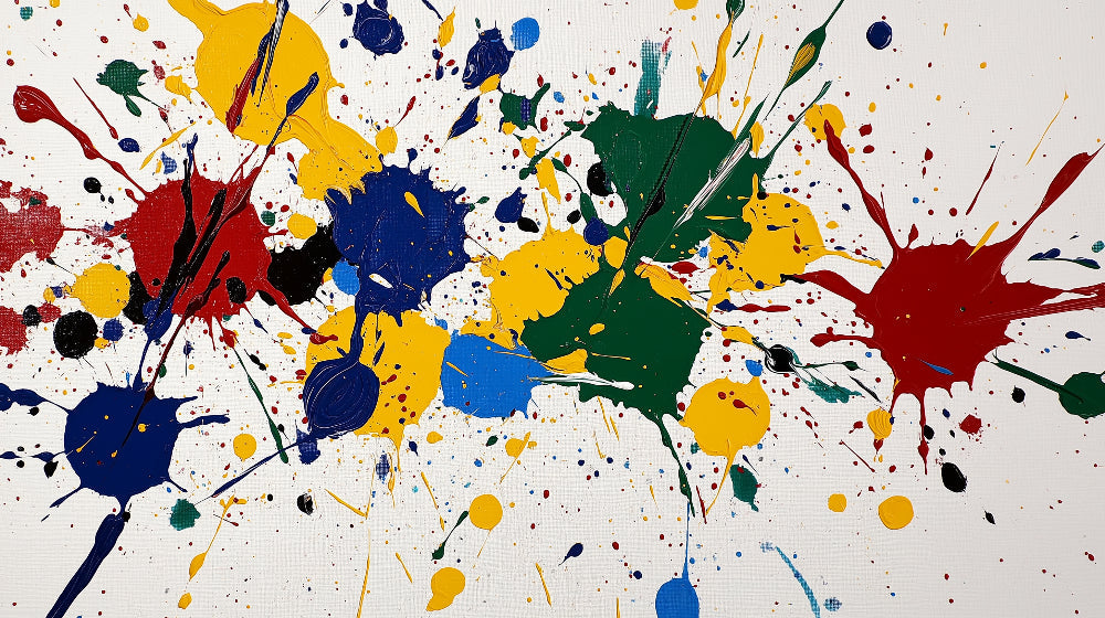 Colorful paint splash design file showing vibrant color bursts on white background