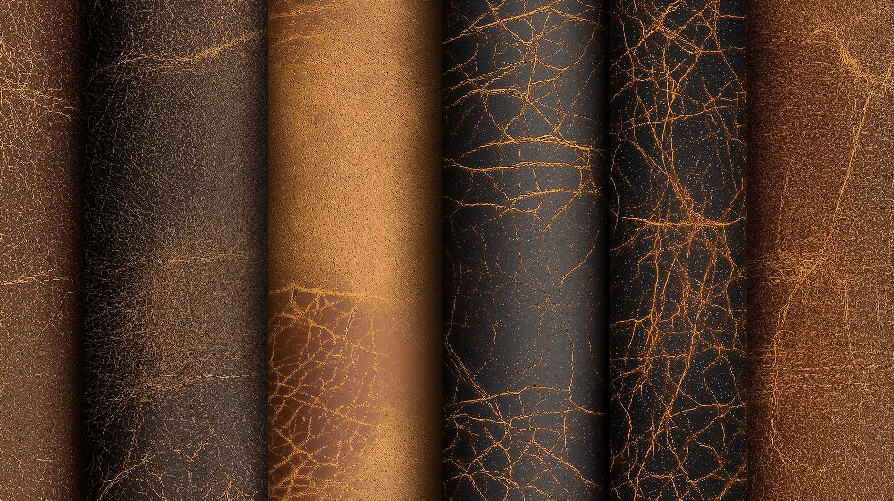 Cracked leather pattern design file showing detailed black and gold abstract texture