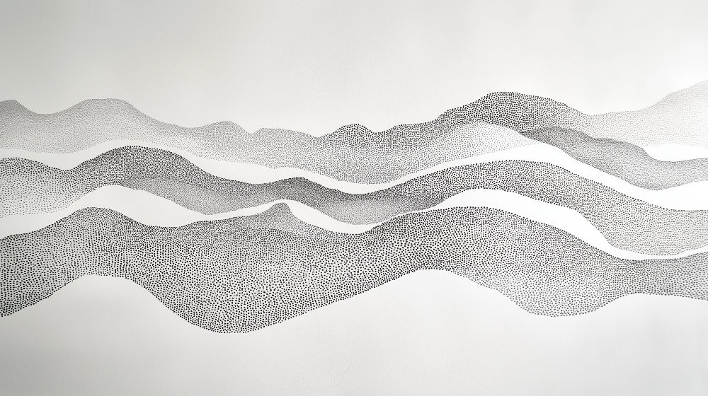 Abstract dotted mountain waves design file showing the full pattern and detail