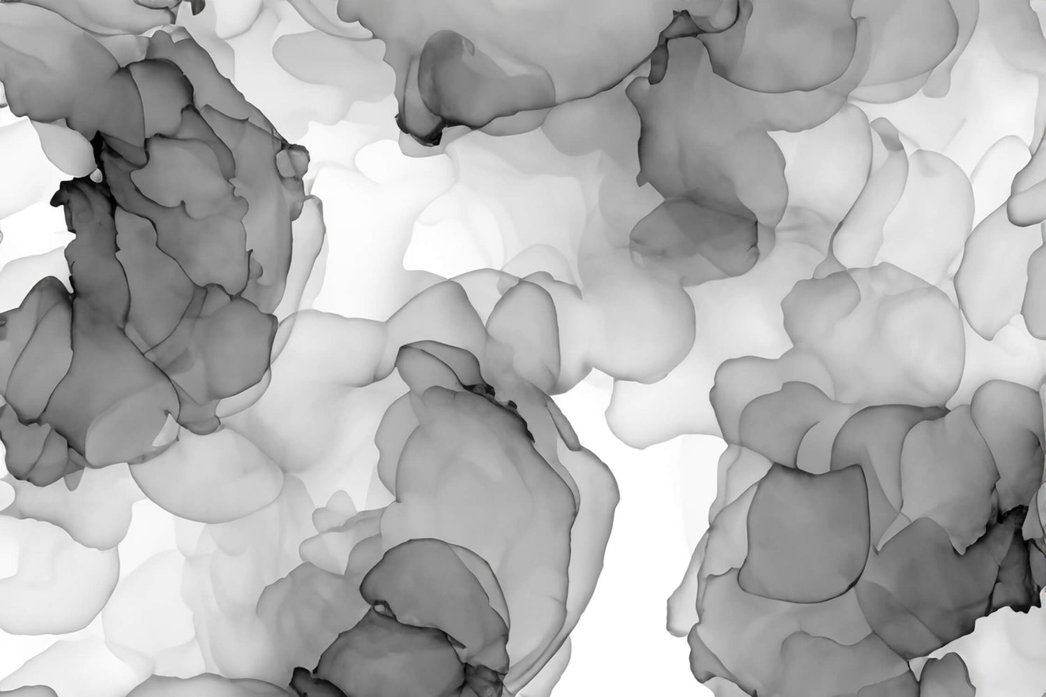 Grey abstract watercolor wallpaper design file showing fluid pattern and tonal variations