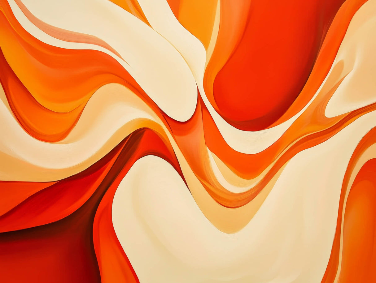 Abstract orange and red waves design file showing fluid pattern detail