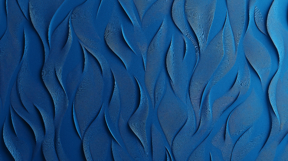 Deep blue abstract wave pattern design file showing fluid ripple details and dimensional effects