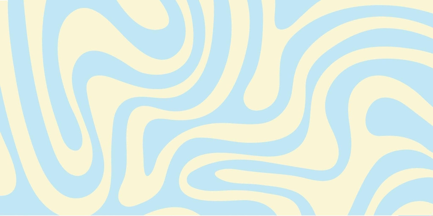 Abstract wave wallpaper design file showing fluid curved lines in soft blue and beige tones