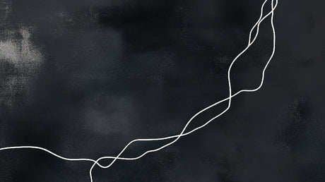 Abstract flowing white lines on black background design file showing intricate pattern details