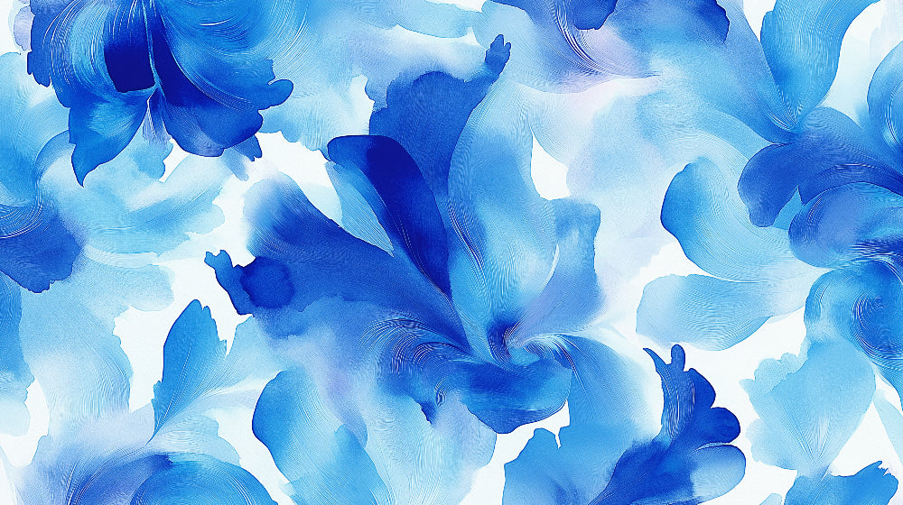Abstract blue watercolor wallpaper design file showing fluid brushstrokes and dynamic color flow