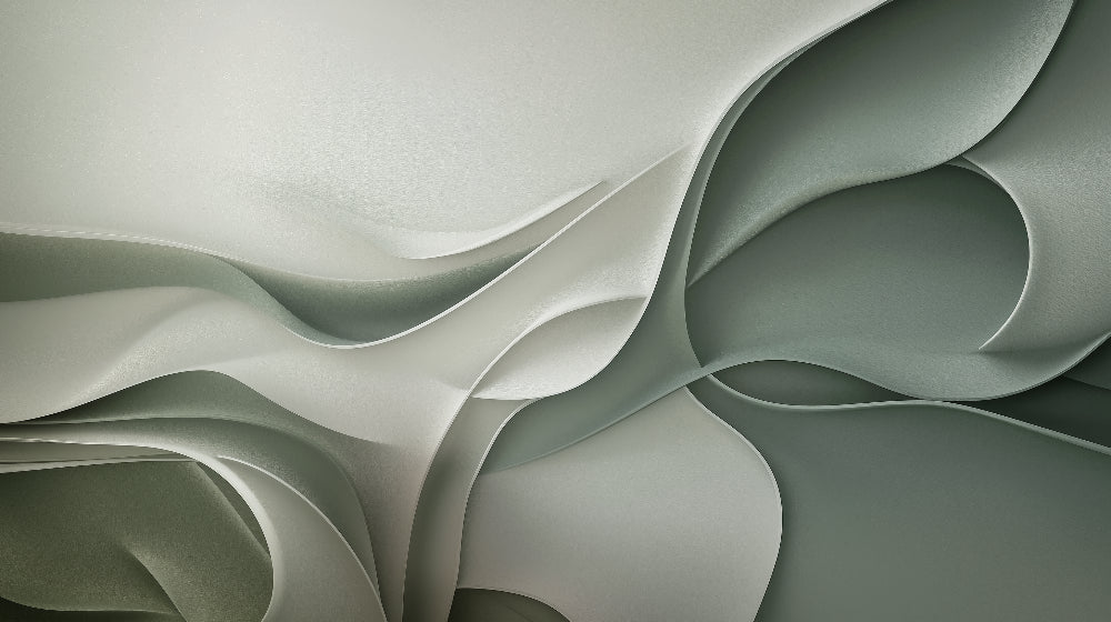 Green wave abstract wallpaper design file showing fluid pattern and natural movement