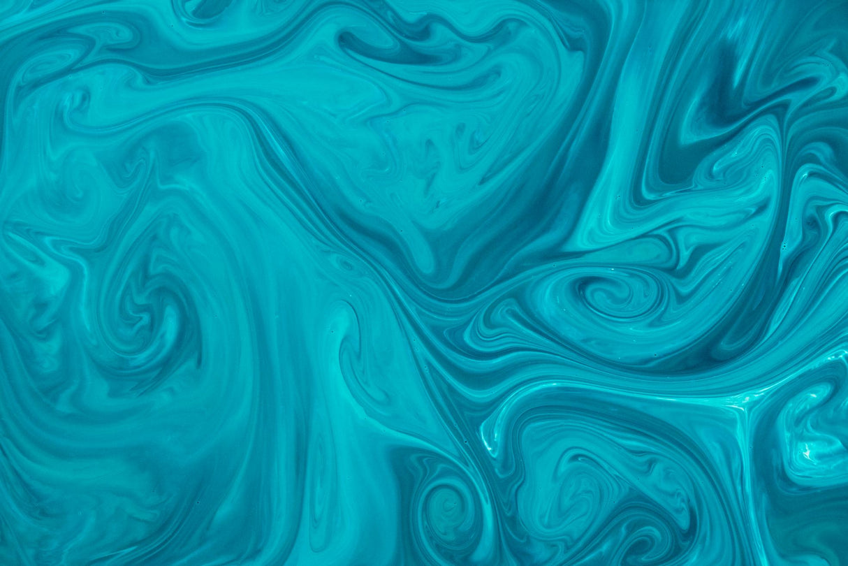 Turquoise marble abstract wallpaper design file showing fluid pattern detail