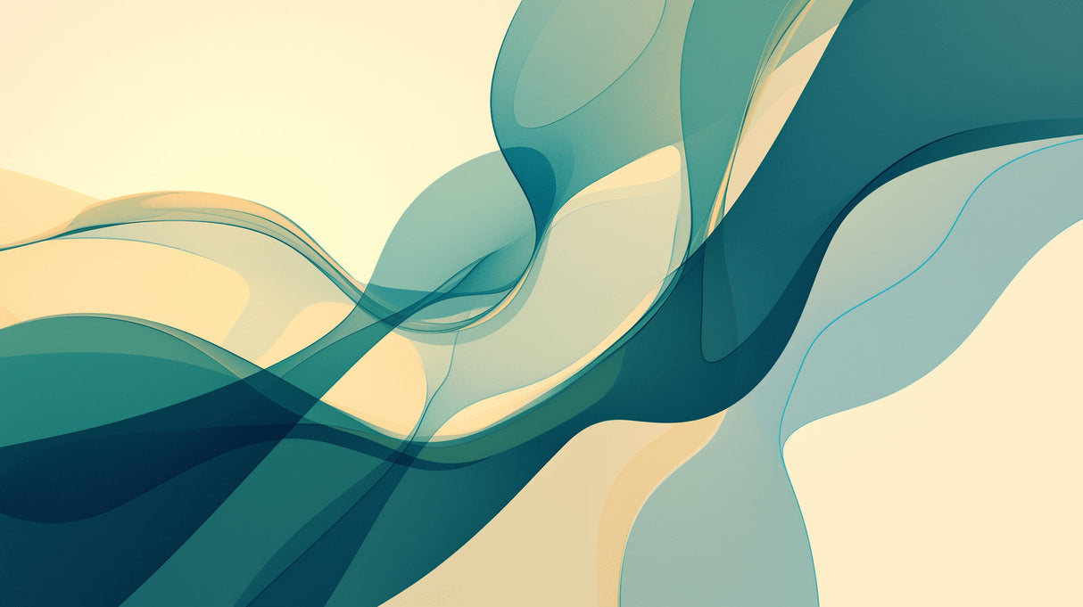 Turquoise and beige abstract wave design file showing fluid pattern detail