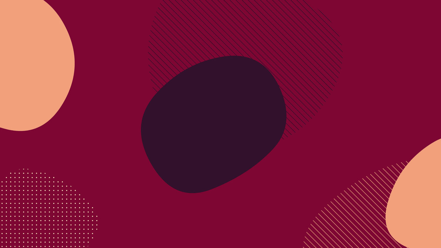 Modern living room with burgundy geometric circle wallpaper creating a sophisticated focal point behind gray sofa