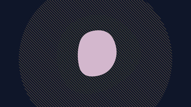 Pink geometric moon wallpaper in a modern living room with grey sofa and golden accents showing perfect harmony