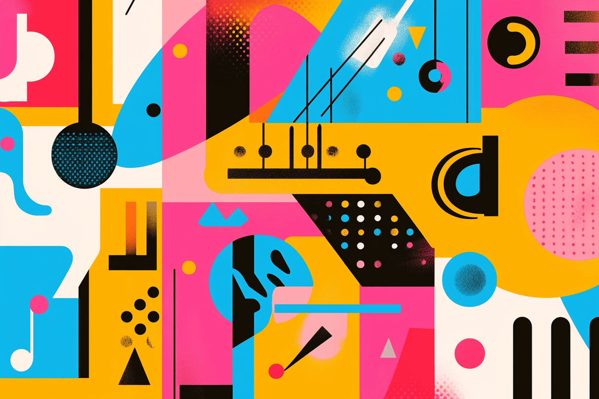 Abstract geometric pattern design file showing vibrant shapes and colors