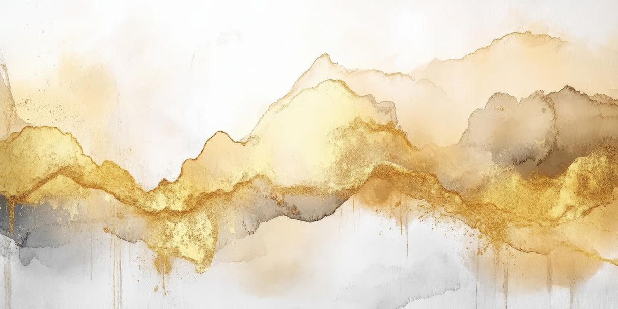 Gold watercolor waves design file showing intricate pattern details and true color representation