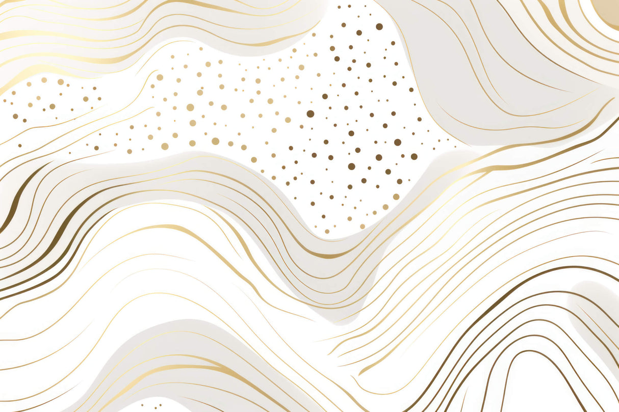 Design file showing detailed gold wave and dot pattern on white background
