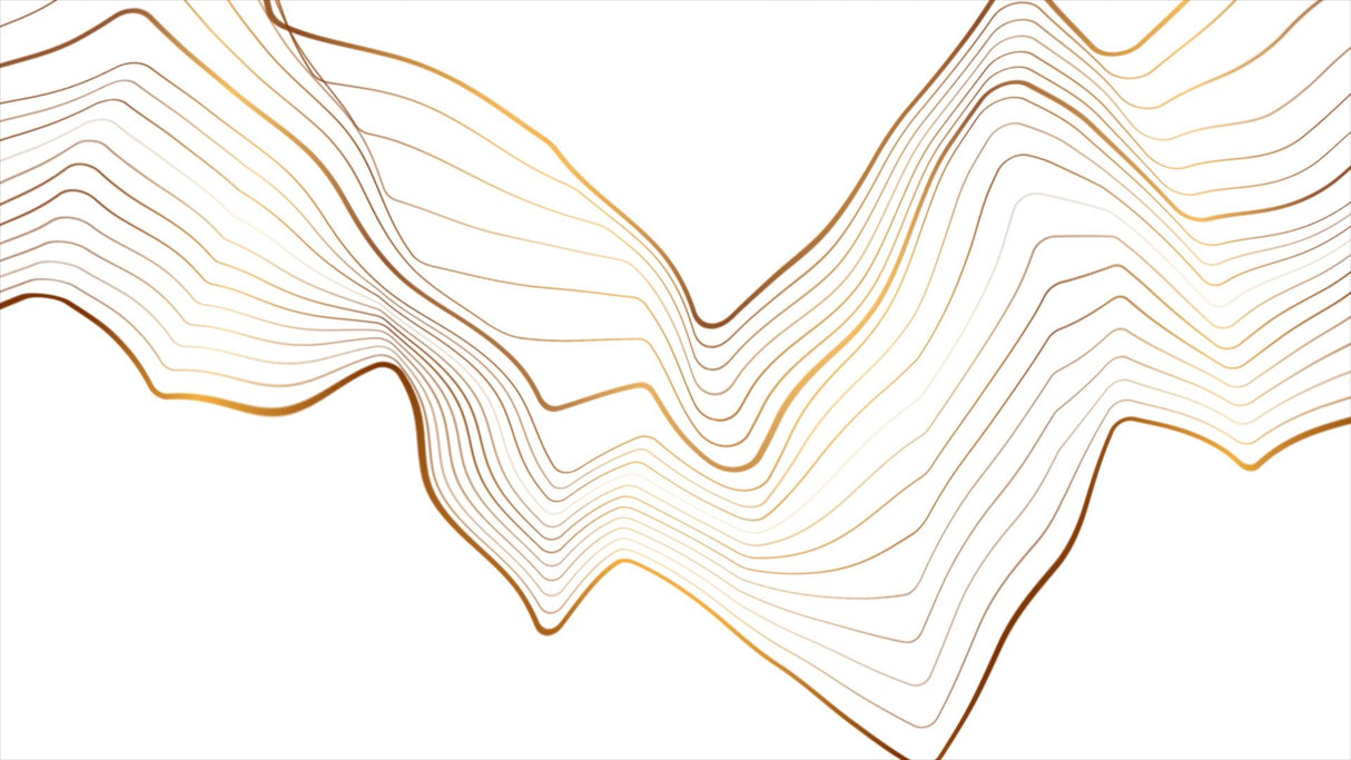 Design file showing flowing golden waves pattern on white background