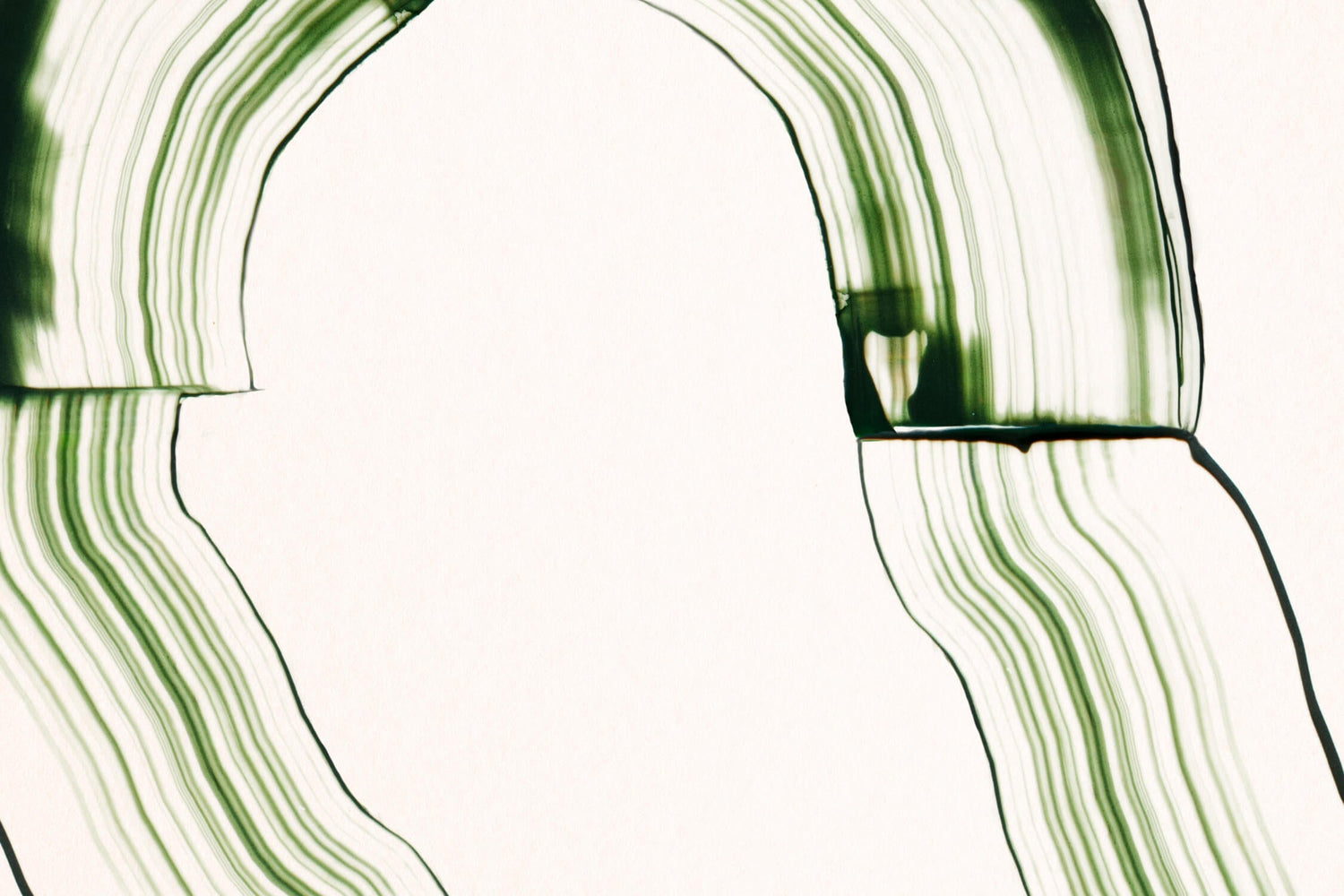 Green watercolor lines design file showing intricate pattern detail and true colors