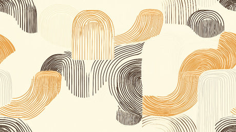 Linear waves design file showing detailed abstract pattern in beige and gold tones