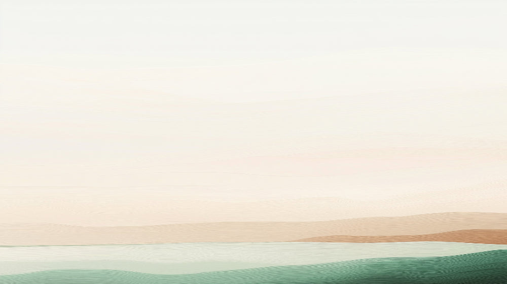 Nature-inspired minimalist gradient design file showing flowing beige to mint green transitions