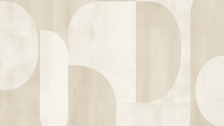 Modern beige arch wallpaper creating a calm atmosphere in a minimalist living room setting