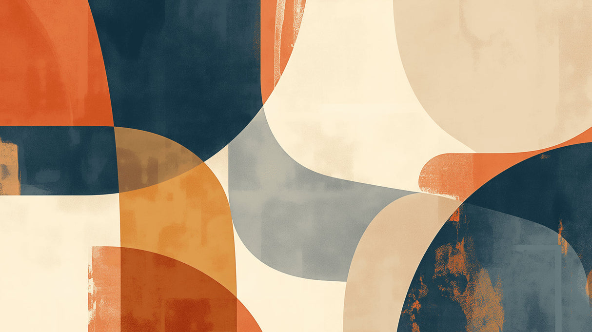 Abstract wallpaper design file showing flowing curves in navy blue and terracotta colors