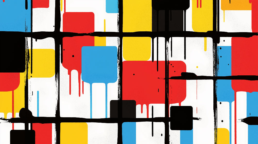 Abstract geometric wallpaper design file showing dripping cubes pattern in vibrant colors