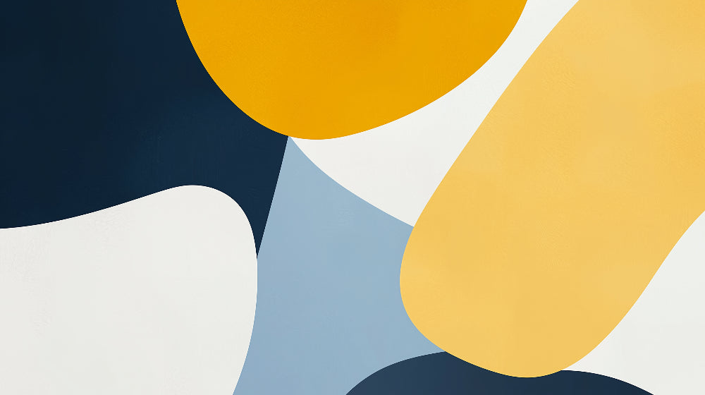 Abstract geometric wallpaper design file showing flowing yellow and blue curves pattern