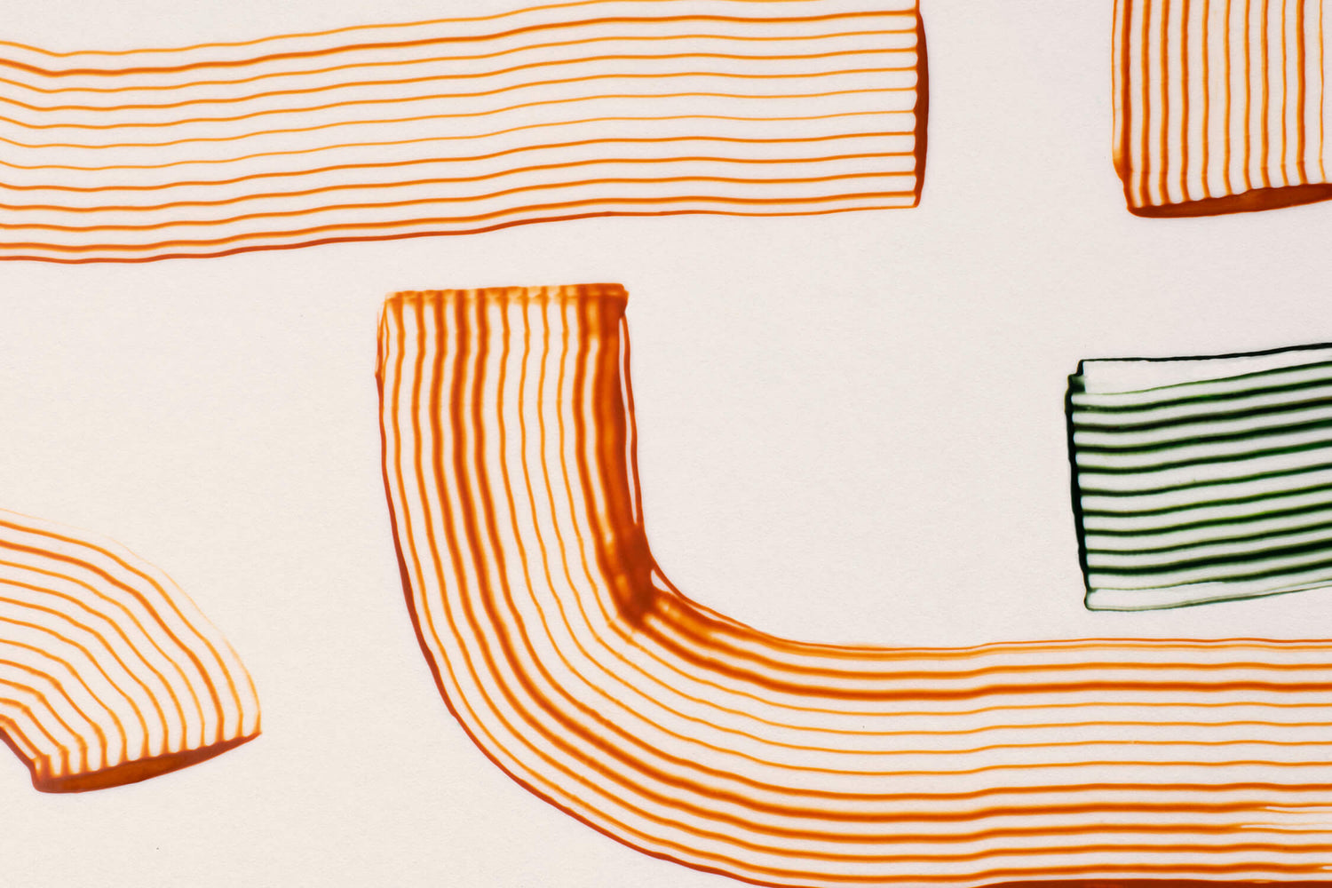 Abstract orange striped pattern design file showing fluid lines and organic movement