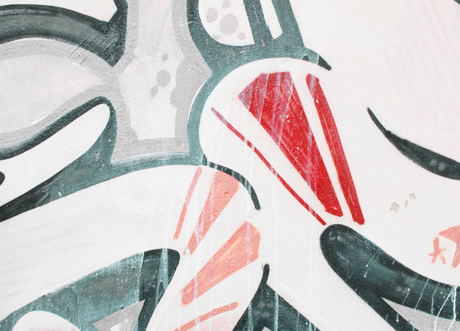 Abstract Wallpaper design file showing modern red and green pattern detail