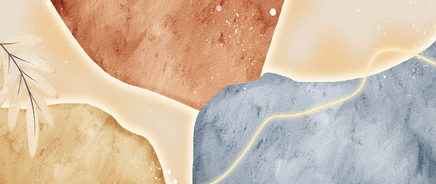 Abstract geometric design file showing terracotta and blue pattern with black striped details