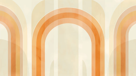 Abstract terracotta arches design file showing warm earth tones and flowing geometric pattern
